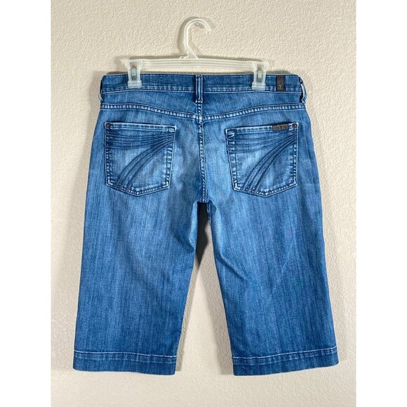 7 For All Mankind Pants - 7 For All Mankind Jeans Women's DOJO Bermuda Shorts in Medium wash